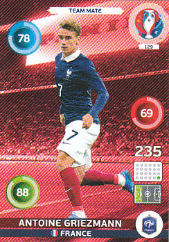 Antoine Griezmann France Panini UEFA EURO 2016 #129